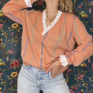 Maille "LACOSTE" Upyclée  (Taille unique du 36 au 42)